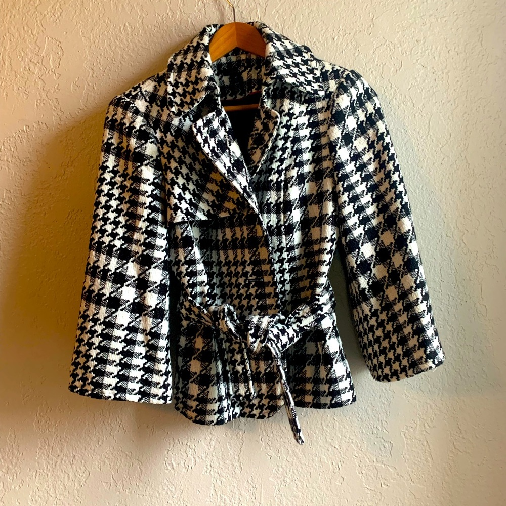 Black and white short coat, Houndstooth, East 5th Size M